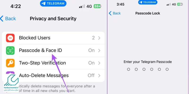 آموزش تعیین پسورد برای افزایش امنیت تلگرام